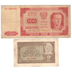 Polska, banknoty obiegowe - zestaw 4 sztuk