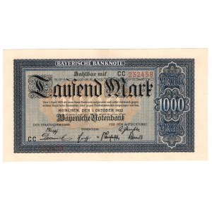 Niemcy, 1000 Mark, 1922