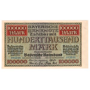 Niemcy, Bawaria, 100 000 marek 1923, Monachium