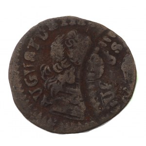 Polska, August III Sas, szeląg 1754 - Podwójne bicie