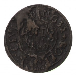 Panowanie Szwedów, Gustaw II Adolf,Szeląg, 1633 - Elbląg - Przebitka