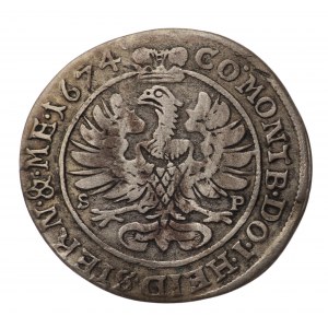 Silesia,Olesnica, Sylvius Frederick, 6 Krajcars 1674 SP
