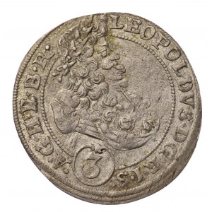 Śląsk, Brzeg, Leopold I, 3 Krajcary 1696 CB