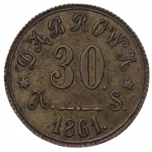 Dąbrowa, Żeton, majątek Antoni Szańkowski 30 kopiejek 1861