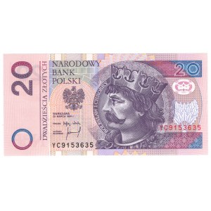 Poland, 20 zloty, 1994, YC series - replacement series