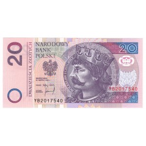 Poland, 20 zloty, 1994, YB series - replacement series