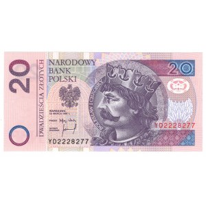 Poland, 20 zloty, 1994, YD series - replacement series