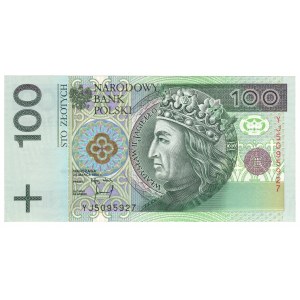 Polska, 100 złotych, 1994, Seria YJ - seria zastępcza