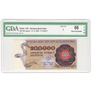 Polska, PRL, 200 000 złotych 1989, seria P