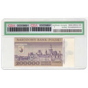 Polska, PRL, 200 000 złotych 1989, seria P