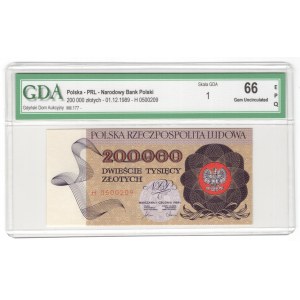 Poland, People's Republic of Poland, 200,000 zloty 1989, series H