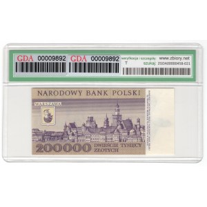 Poland, People's Republic of Poland, 200,000 zloty 1989, series H