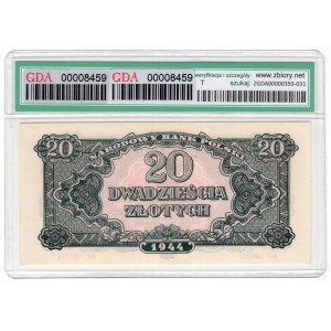 Poland, 20 gold 1944, mandatory, series Ar