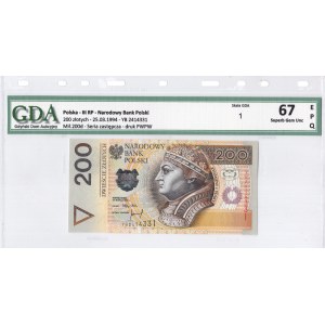 Polen, 200 Zloty 1994, Serie YB - Ersatz