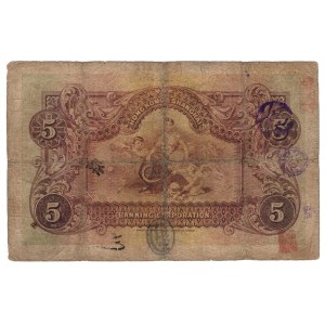 Chiny, Hong Kong & Shanghai Banking Corparation, 5 Dollar 1.3.1923