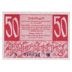 Nimecy, Württemberg-Hohenzollern, 50 pfennig 1947 - rzadkie
