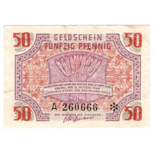 Germany, Allied Occupation, Rheinland-Pfalz, 50 pfennig 1947 - rare