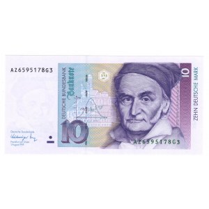 Germany, 10 marks 1989, AZ series