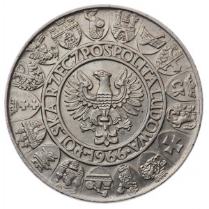 Poland, People's Republic of Poland, 100 zloty 1966, Mieszko and Dabrowka - destruct, disappearing Goslawski