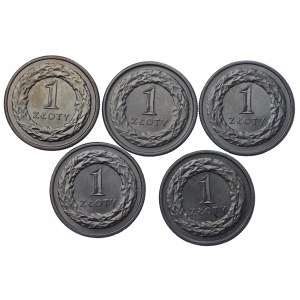 Poland, Third Republic, 1 zloty 1992 - set of 4 pieces