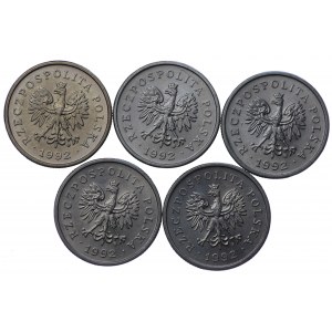 Poland, Third Republic, 1 zloty 1992 - set of 4 pieces