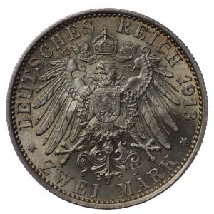 Niemcy, Królestwo Prus, Wilhelm II, 3 Marki Berlin 1913 A