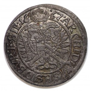 Śląsk, Leopold I, 3 krajcary 1667 SHS, Wrocław, SIL