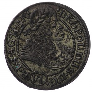 Śląsk, Leopold I, Wrocław, 6 krajcarów 1673