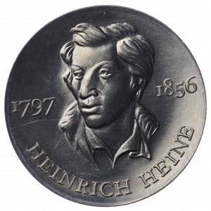 Germany, 10 marks 1972, Heinrich Heine - one-sided print in aluminum, edition of 306 copies