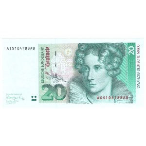 Germany, 20 marks 1991, AS series