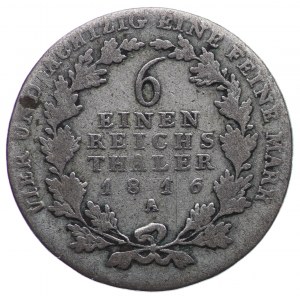 Germany, Prussia, 1/6 Thaler 1816 A