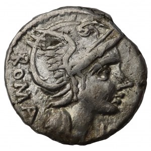 Republika Rzymska, L. Flaminius Chilo 109/108 p.n.e., denar, Rzym