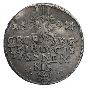 Śląsk, Księstwo Cieszyńskie, Adam Wacław, Trojak 1592, Cieszyn