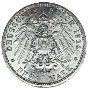 Niemcy, Anhalt-Dessau, 3 marki 1914 A, Berlin