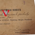 Legitimation of Officers Polish Army 1918 ! Signature of General RZADK