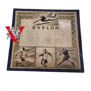 ZHP Hufiec Powiśle Warsaw 1938 Diploma for Scouting Competition very large