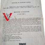 Monte Cassino 40th anniversary of the battle invitation to the exhibition Poznań 1984
