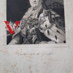 Katarzyna Wielka Caryca Rosji Grafika Staloryt 1851