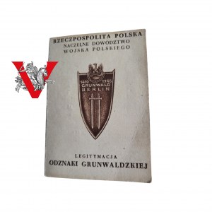 Warsaw Uprising Legitimation of Grunwald Badge BATALION BAŁTYK and Soldier of September