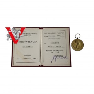 Powstanie Warszawskie Medal za Warszawę Legitymacja Zgrupowanie Bartkiewicz obwód Radwan