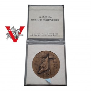 Powstanie Warszawskie 40 Rocznica Medal w Etui 1984 Veritas