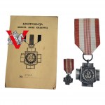 Cross of the Home Army with Legitimation and Miniature Kraśnik circuit London granting