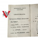 Powstanie Warszawskie KRZYŻ WALECZNYCH POŚMIERTNIE legitymacja Londyn 1949