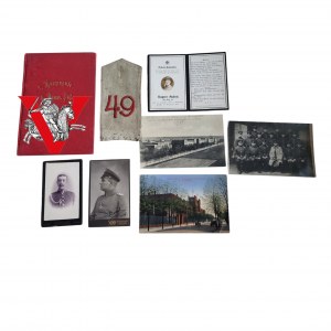 Gniezno 49 Pomorski Pułk Piechoty ZESTAW zdjęcia, dokumenty, naramiennik koniec XIX wieku