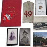 Gniezno 49 Pomorski Pułk Piechoty ZESTAW zdjęcia, dokumenty, naramiennik koniec XIX wieku