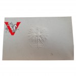 Polskie Słiy Zbrojne na Zachodzie Patriotyczna Pocztówka z wypukłym Orłem