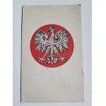Polskie Siły Zbrojne na Zachodzie Patriotyczna Pocztówka z Orzełkiem w Barwach Narodowych