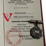 Generał Witold Wereszczyński Odznaka FJN z Legitymacją Bataliony Chłopskie