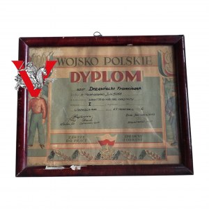 Dyplom I miejsca Szermierki na Bagnety 1956 159 Pułk Artylerii Ciężkiej
