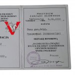 Generał Brygady Ryszard Żuchowski Legitymacja do Odznaki Związku Byłych Żołnierzy